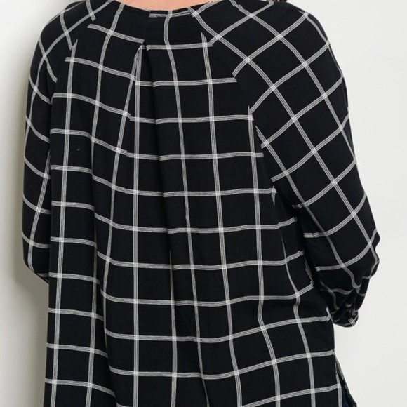 LAST3️⃣//PLAID CRISD CROSS HIGH LOW TOP - Picture 5 of 8